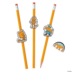Dog Man Rubber Pencil Charms - 24 PACK